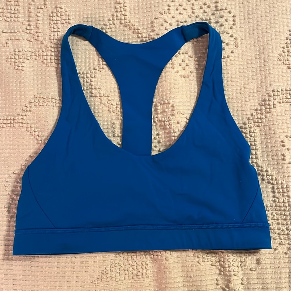 Lululemon Break Free Bra Nulux, Amalfi Blue, size 8